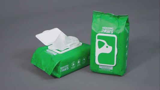 Mekong Paws Bamboo Dog Grooming Wipes